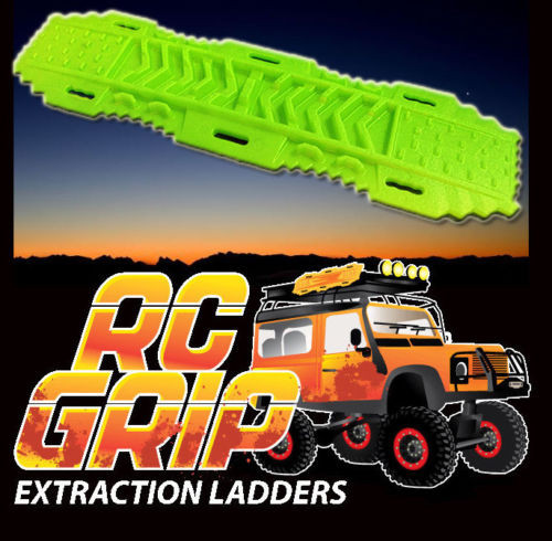 RC Truck Rock Crawler Scale Accessories RECOVERY RAMPS Extraction LADDER Green