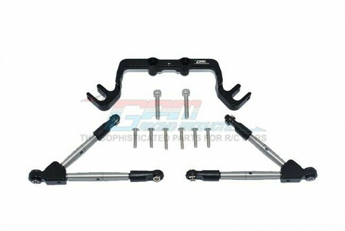For Traxxas HOSS Metal Upgrade FRONT TIE RODS W/ STABILZER HS049F -BLACK -
