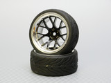 1/10 STREET Wheels 9MM Offset BLACK Web W/ Chrome LIP *4pcs*
