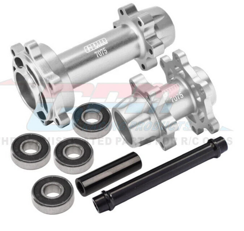 For 1/4 Losi Promoto Bike FRONT & REAR WHEEL HUBS Metal Upgrade #MX0067 -SILVER-