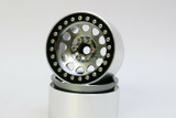 1/10 Truck Wheels 2.2  Metal RIMS V2 Beadlock  GUN METAL/Black Rings