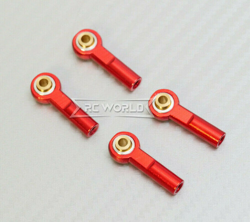 M3 Metal Rod End Links 26MM X 5MM *LONG* - RED - (4PCS)