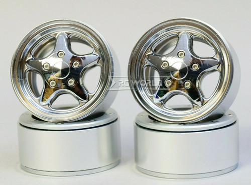 1/10 Scale Metal TRUCK WHEELS 1.9 Beadlock Rims - LAND ROVER - 4pcs