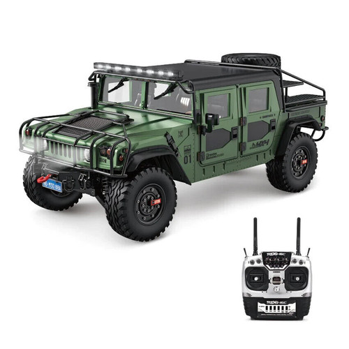 RC 1/10 HUMMER 4X4 Truck Full Option Pro 2-Speed/Sounds/LED/Smoke *RTR* GREEN