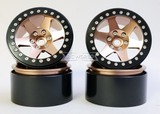 RC Truck Wheels 2.2 ALUMINUM Beadlock 6 Star RIMS -BRONZE-