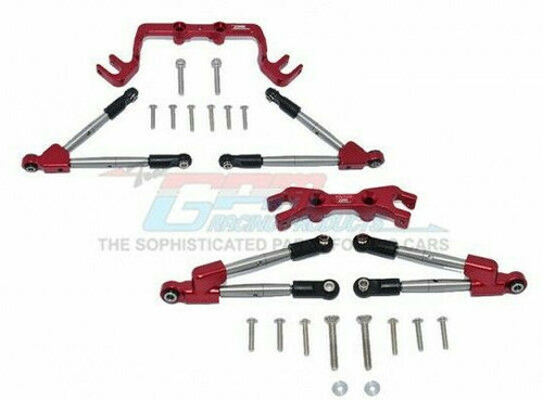 GPM Traxxas Hoss Tie Rod Stablizer Front + Rear #HS049FR -RED-