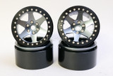 RC Truck Wheels 2.2 ALUMINUM Beadlock 6 Star RIMS -GUNMETAL-