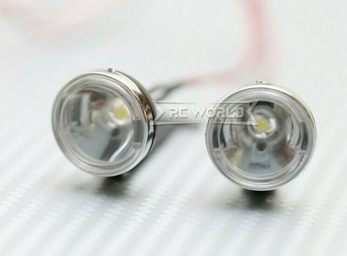 1/10 Scale LED Light Pods -Round Clear 15mm (2 pcs) 