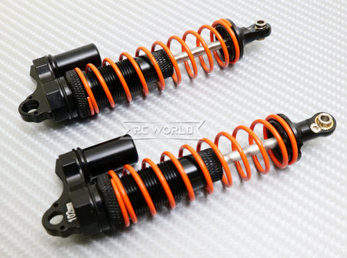 GPM Metal Piggyback SHOCKS 100mm For Traxxas RUS4102RL-Black (2PCS)