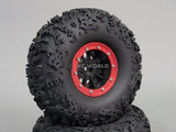 For Axial 2.2 Rock CRAWLER Beadlock Wheels & TIres 140mm 5.5" -Set Of 4- BLUE