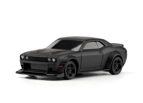 RC 1/76 Micro Car DODGE CHALLENGER SRT Hellcat w/ LED Lights -BLACK-