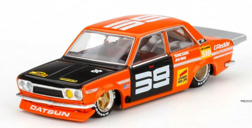 Mini GT 1/64 Die Cast DATSUN 510 Pro Street OG Kaido House Model Car -ORANGE-