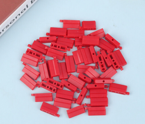 RC 1/76 Micro PLASTIC BARRIERS For Tracks (50pcs) -RED-